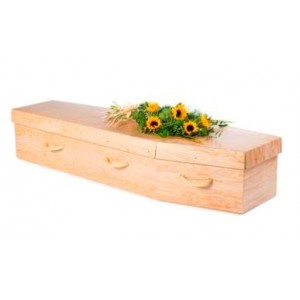 Premium Cardboard Coffin - Woodgrain Timber Effect